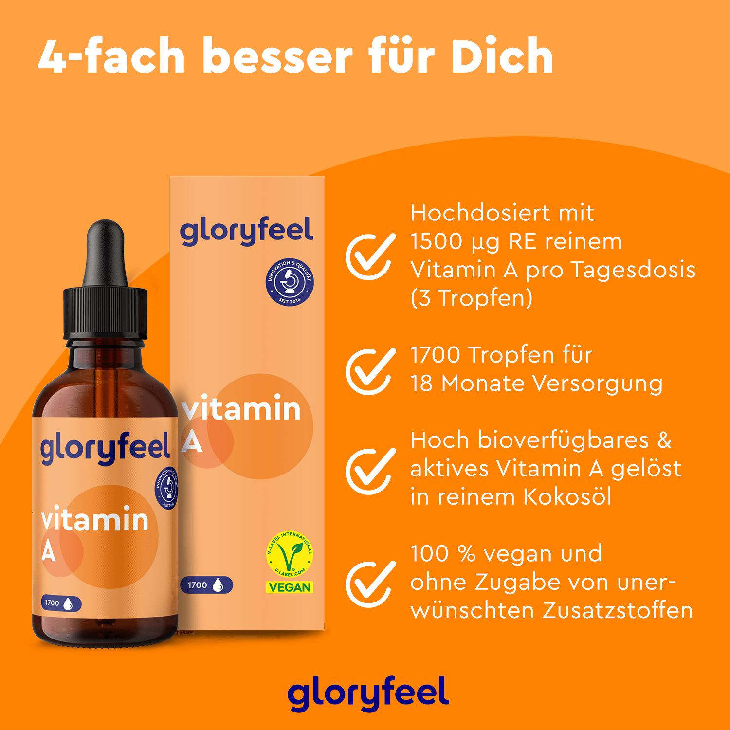 gloryfeel® Vitamin A 5.000 I.E. Tropfen Nature