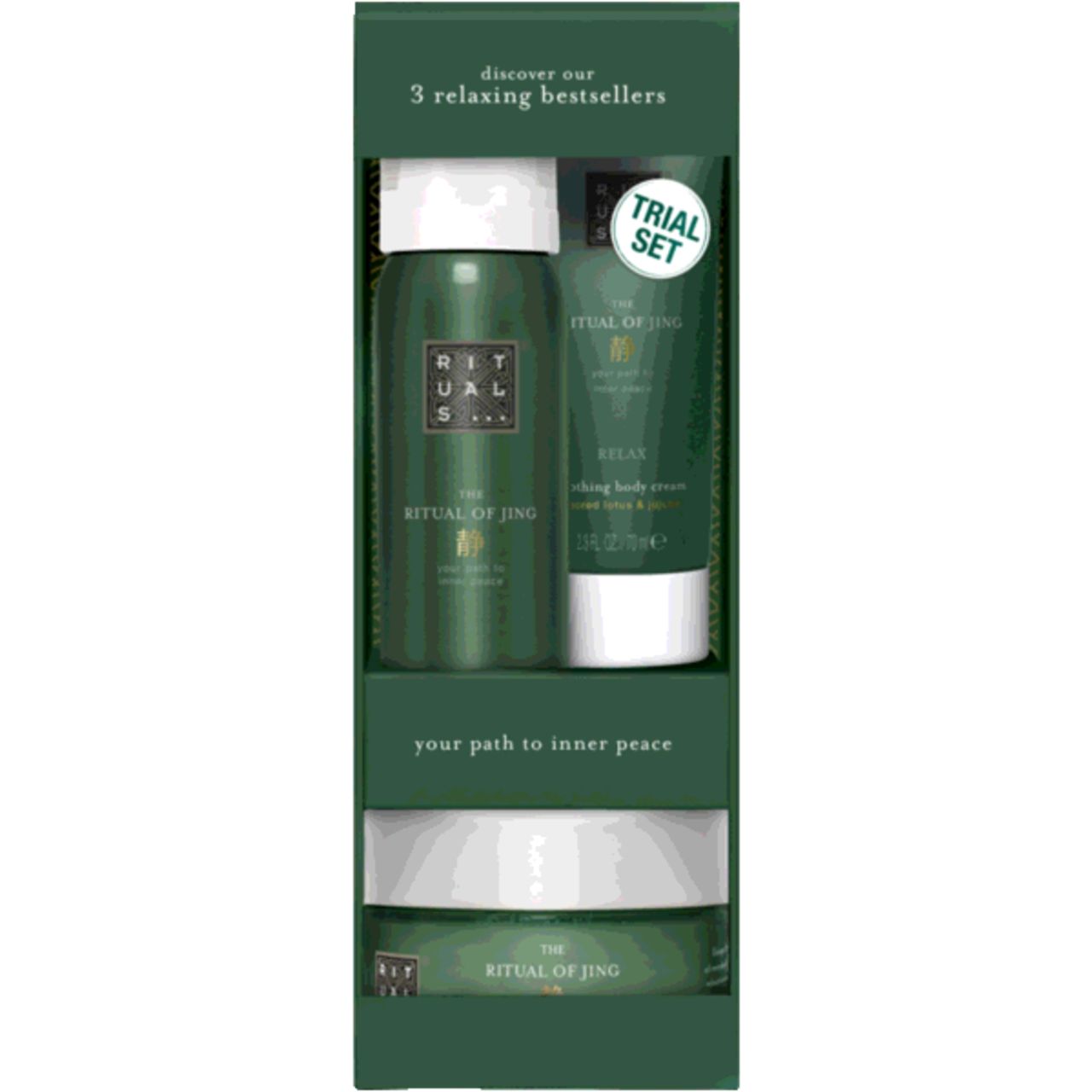 Rituals, The Ritual of Jing Try Me Set = Cream 70 ml + Shower 50 ml + Scrub 125 g