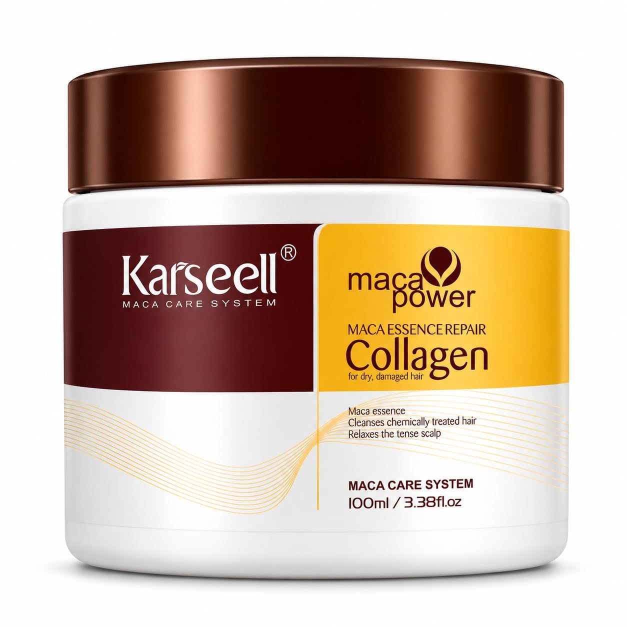KARSEELL Maschera Capelli al Collagene Ripara Idrata Nutre Capelli Secchi e Danneggiati