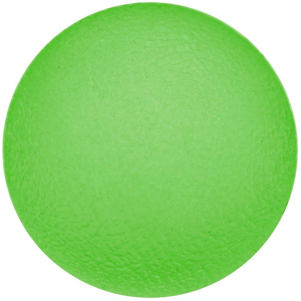 Grüne Handtrainer-Kugel mit texturierter Oberfläche.