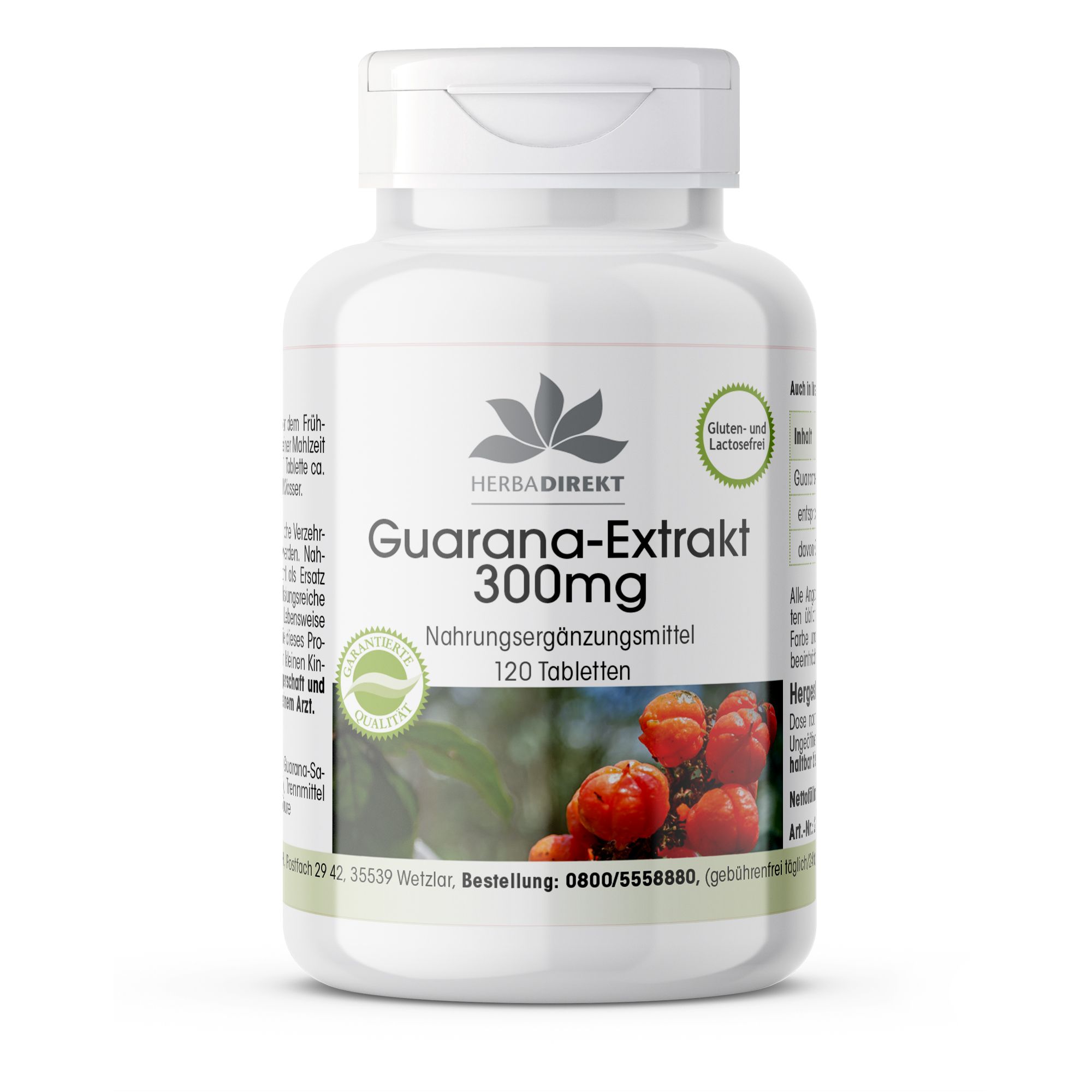 Warnke Vitalstoffe | Guarana-Extrakt 300mg 120 St