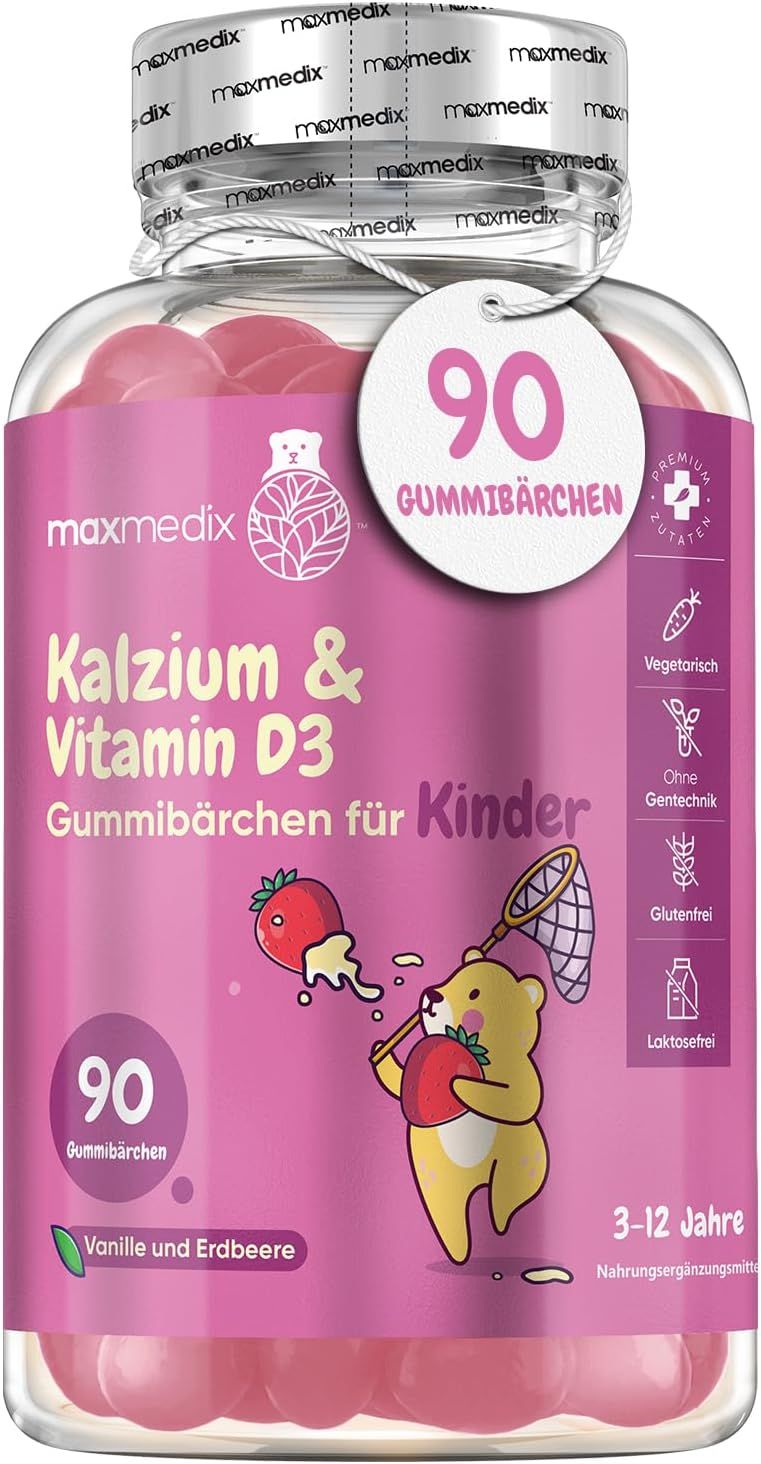 maxmedix Calcium & Vitamin D3 Gummibärchen für Kinder