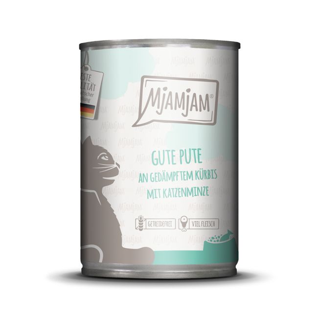 MjAMjAM - gute Pute an gedämpftem Kürbis 400 g Futter