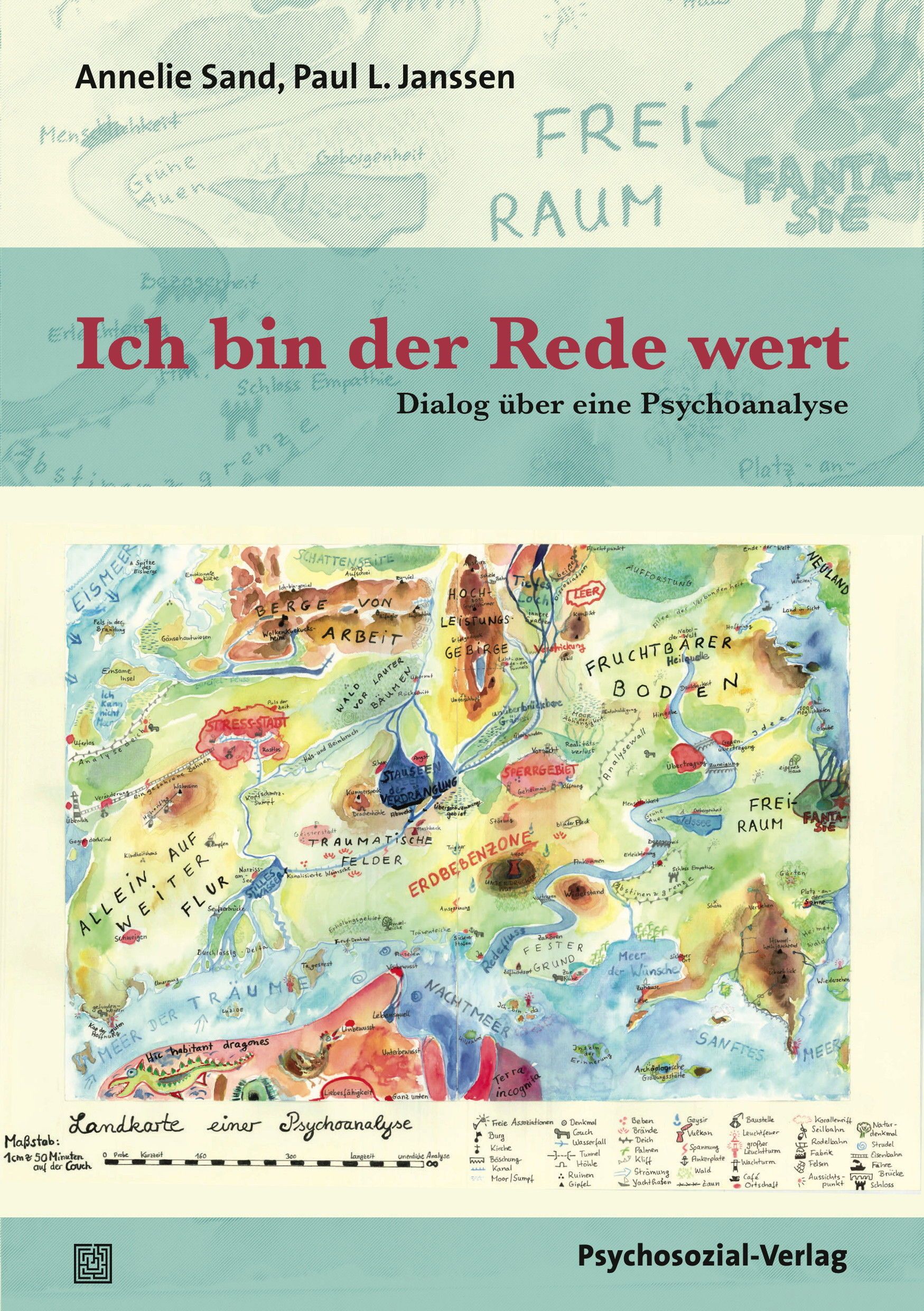 Buchcover mit Titel "Ich bin der Rede wert". Autoren: Annelie Sand, Paul L. Janssen. Untertitel: Dialog über eine Psychoanalyse. Verlag: Psychosozial-Verlag.