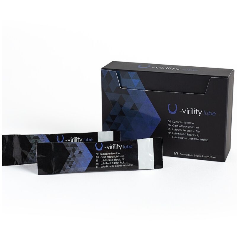 Verpackung mit 10 einzelnen Kühl-Gleitmittel-Sticks.