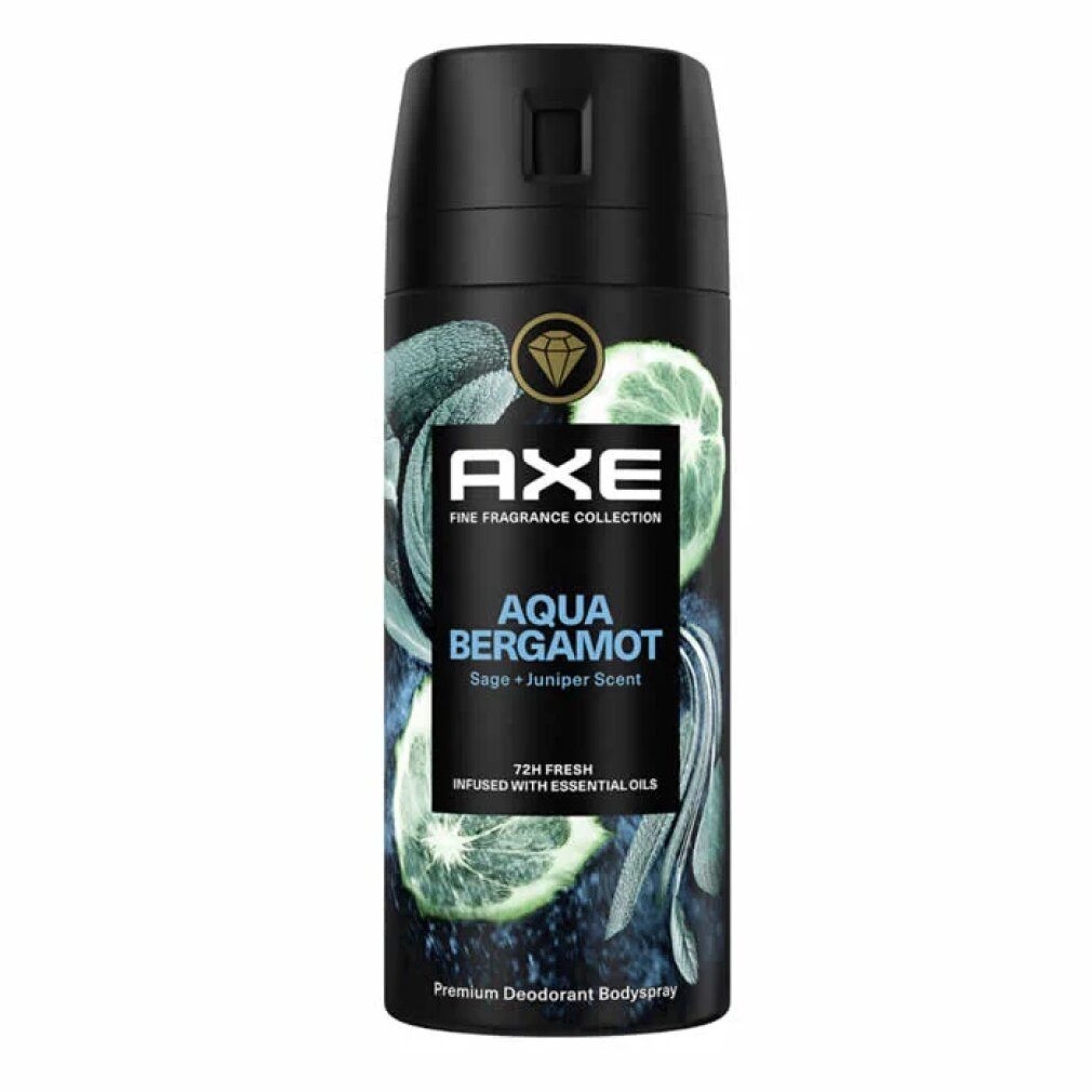 AXE Aqua Bergamot Premium Deodorant Bodyspray mit Duftnoten von Salbei und Wacholder.