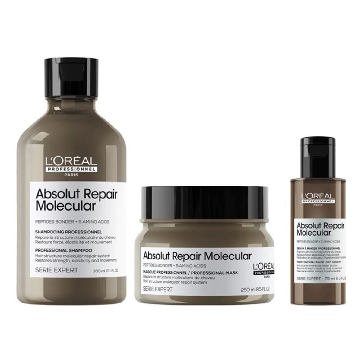L'Oreal Professionnel Absolut Repair Molecular Bundle Maske + Reisegröße Rinse-Off gratis 550 ml