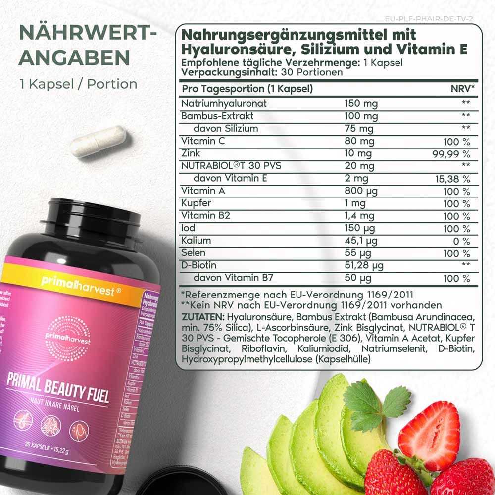 Primal Beauty Fuel mit Biotin, Zink und L-Cystin von Primal Harvest®
