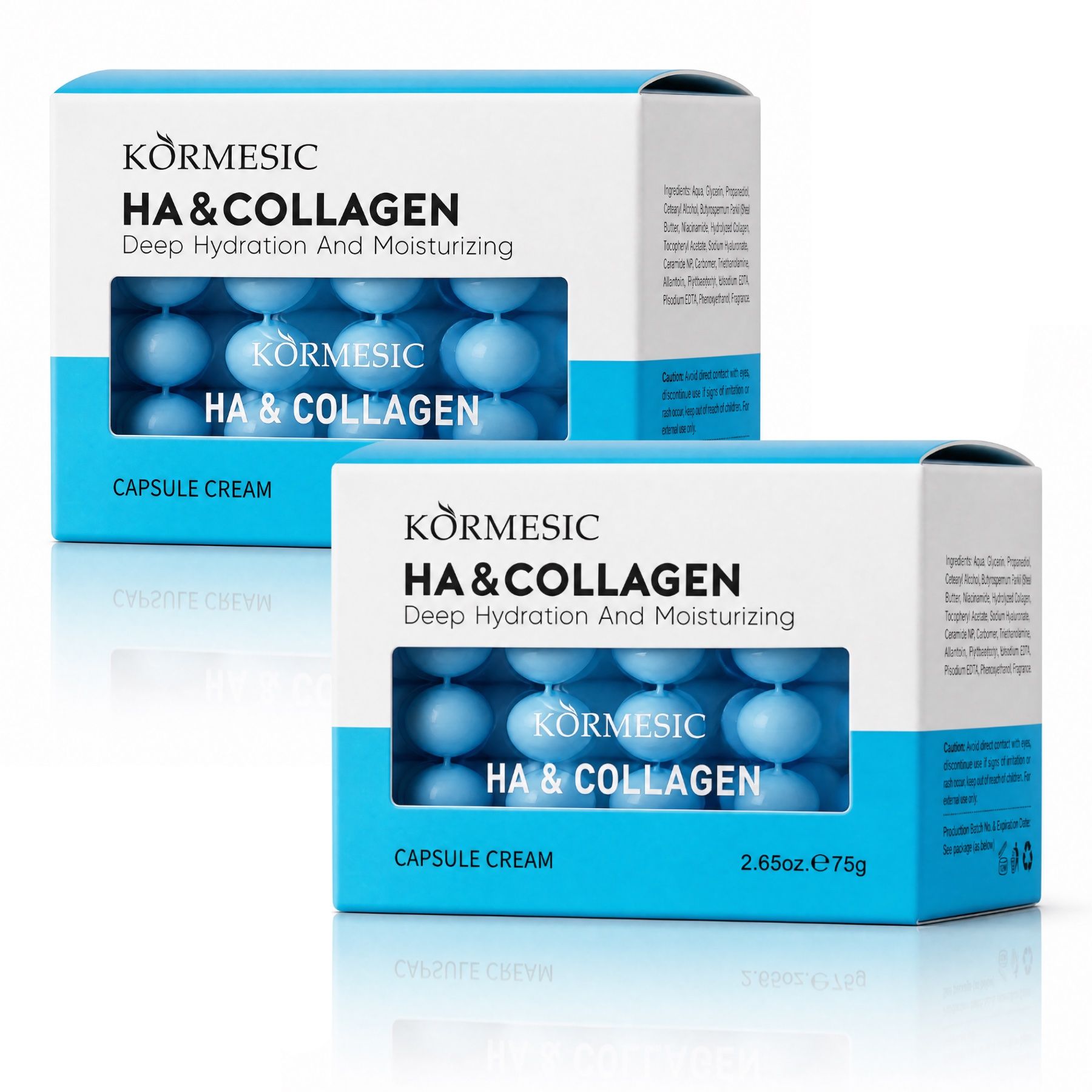 KORMESIC Crema viso Crema in capsule con acido ialuronico e collagene Antirughe