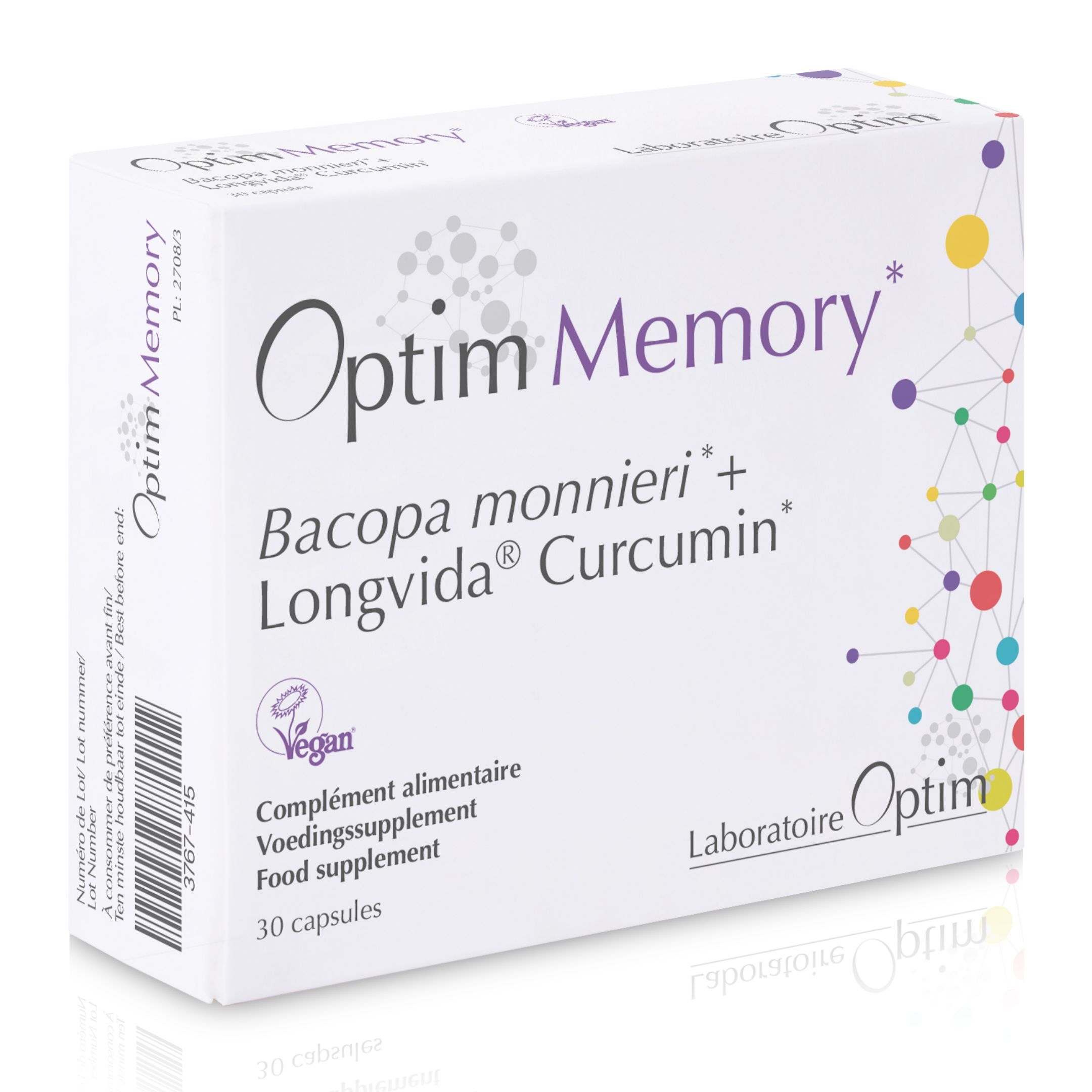 OPTIM Memory Bacopa Monnieri & Longvida Curcumin Gedächtnis Fokus und Konzentration