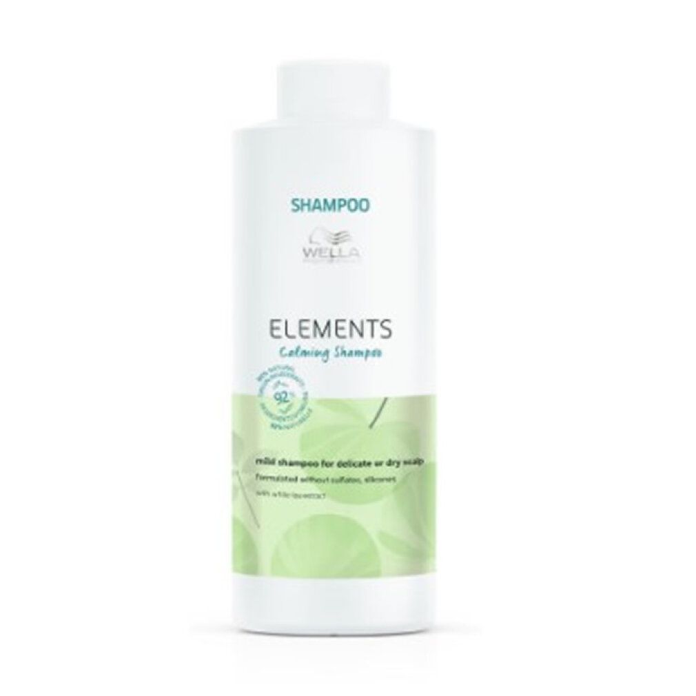 Wella Elements Beruhigendes Shampoo Flasche, Vorderansicht.