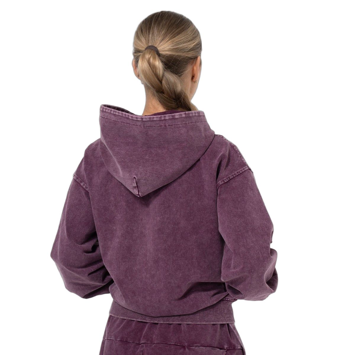 GymBeam Hoodie Damen Oversized mit Reißverschluss, Kapuze und Taschen Raisin