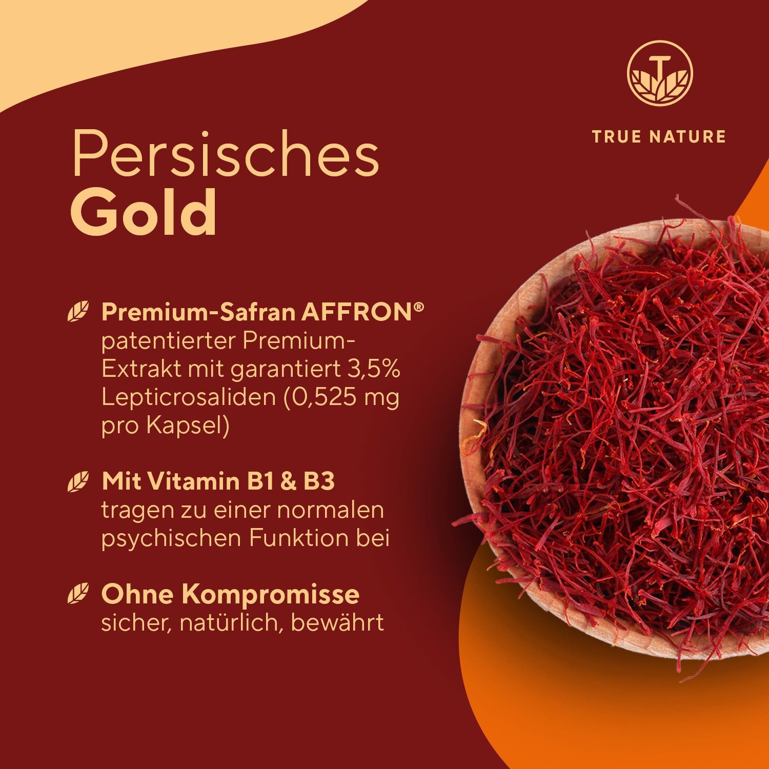 TRUE NATURE® Safran Extrakt Kapseln