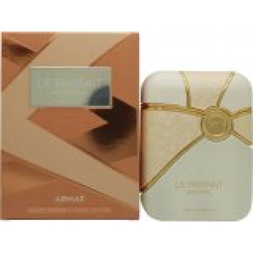 Parfümflakon und Verpackung. Flakon mit goldfarbenen Akzenten. Verpackung mit "LE PARFAIT" und "ARMAF" Schriftzug.
