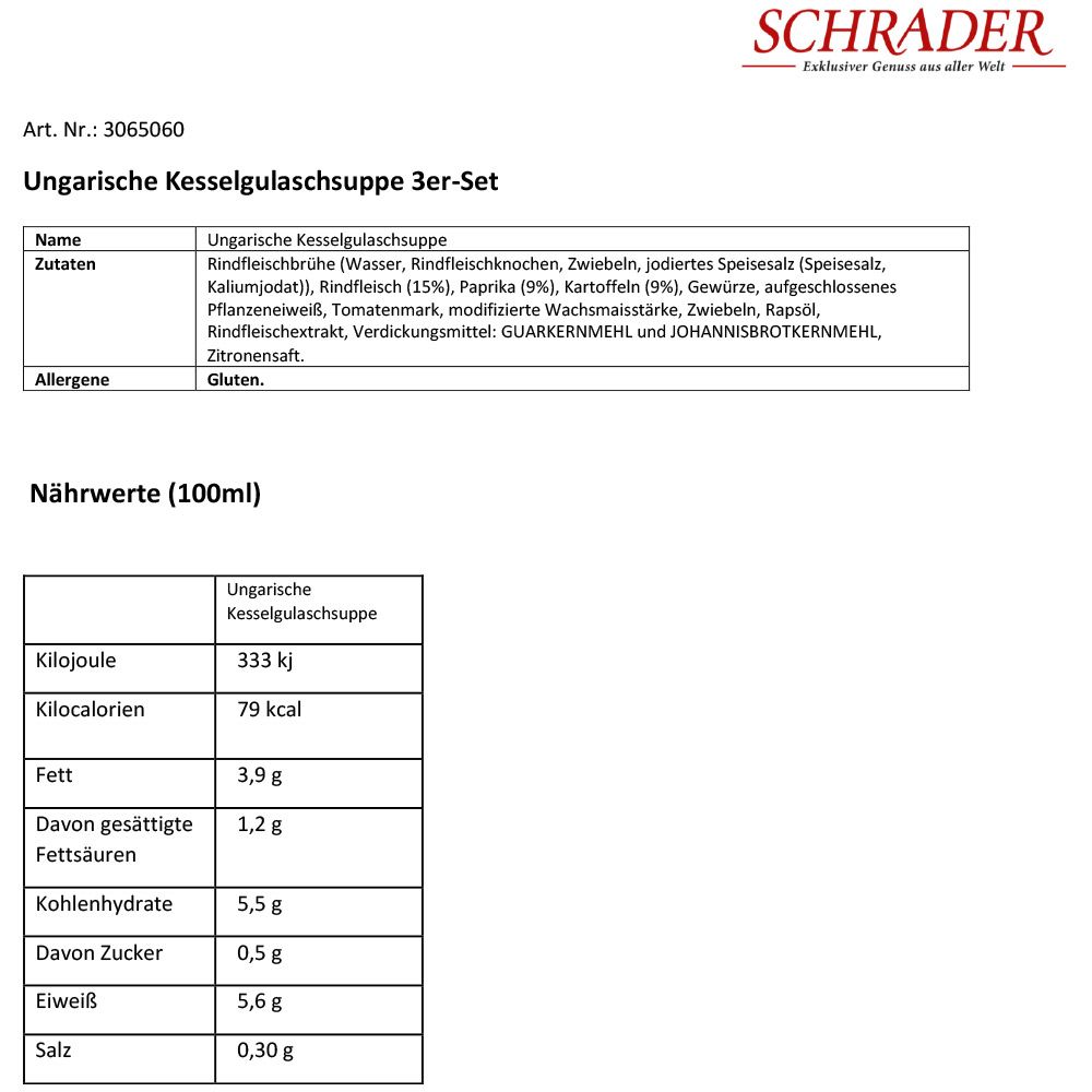 Ungarische Kesselgulaschsuppe 3er-Set