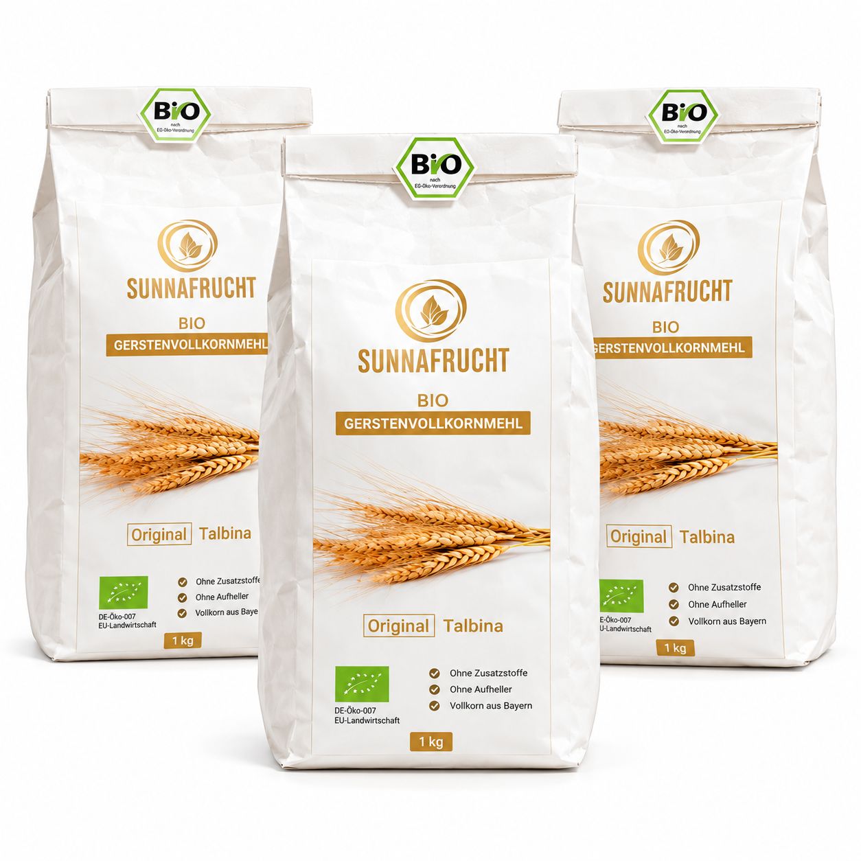 SUNNAFRUCHT® Premium Bio-Gerstenvollkornmehl für Talbina