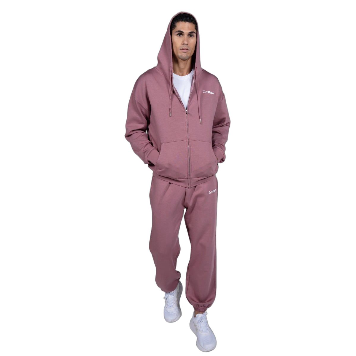GymBeam Herren Hoodie Oversized mit Reißverschluss und Kapuze in Haze
