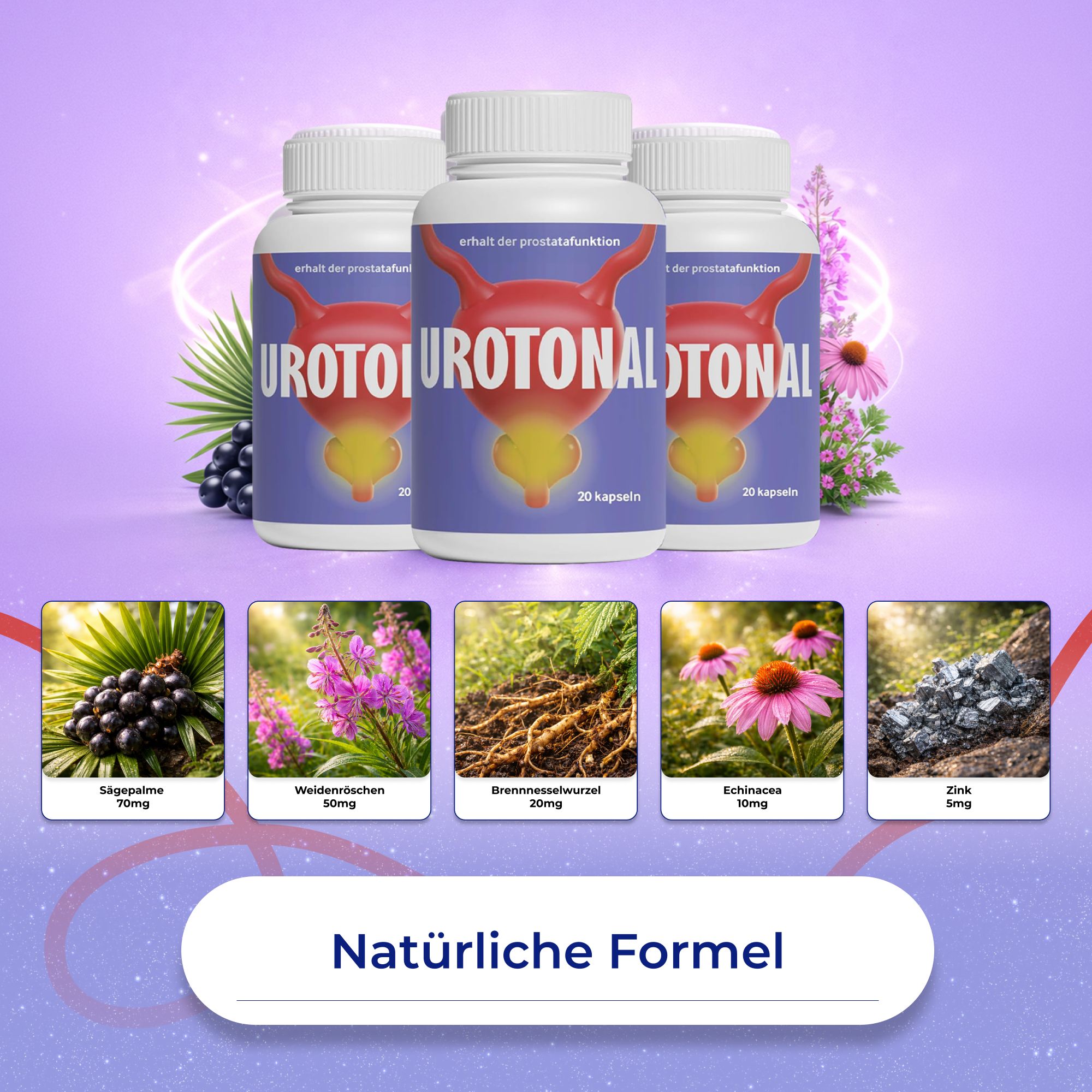 Urotonal Kapseln mit Zink Harnweg-Unterstützung Nahrungsergänzungsmittel