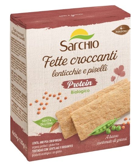 Fette Croccanti Senza Glutine con Lenticchie e Piselli Protein - Sarchio