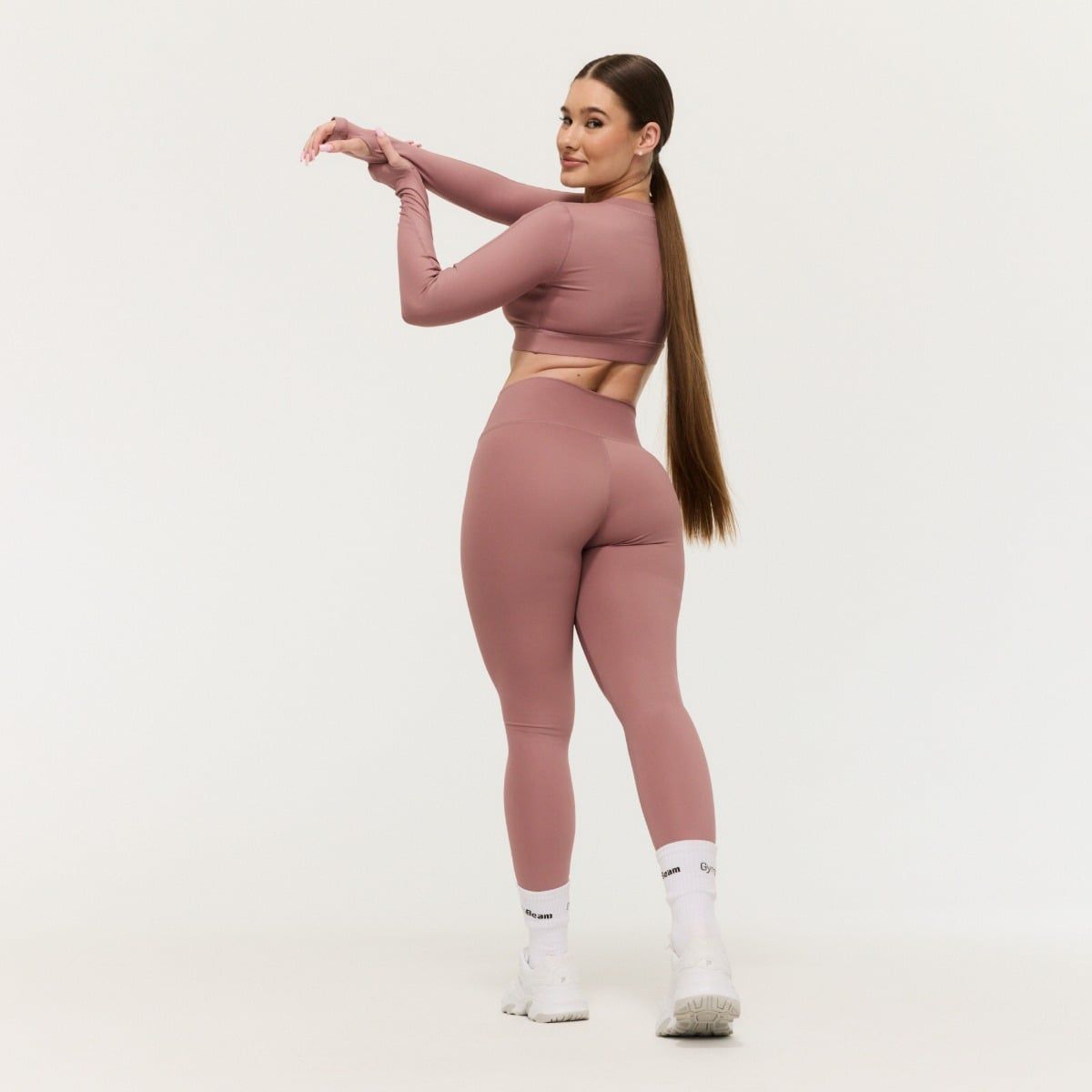 GymBeam Leggings Damen mit hoher Taille ohne Taschen Haze