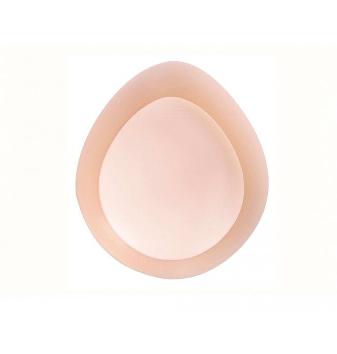 Ausgleichsepithese, oval, hautfarben. Innenliegende Aussparung. Für Brustausgleich.