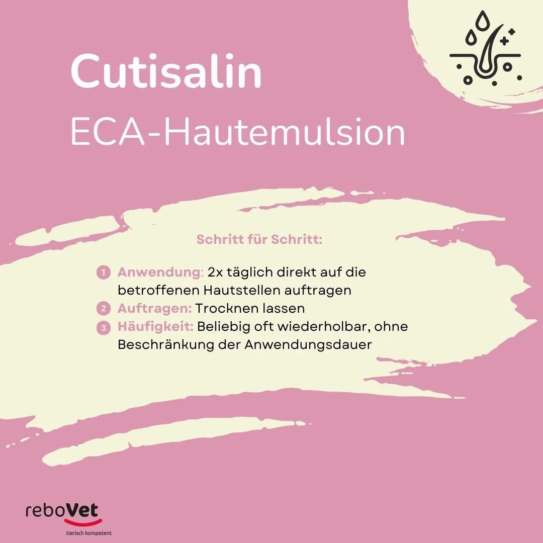 Cutisalin ECA-Hautemulsion: Anwendungshinweise zur täglichen direkten Hautbehandlung.