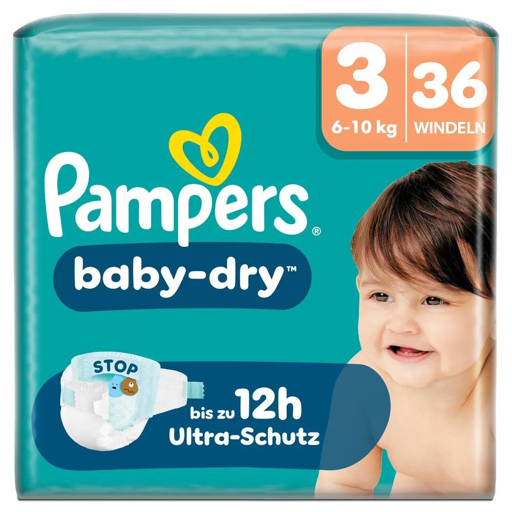 Pampers Baby Dry Gr.3 Midi 6-10kg Windeln Single Pack 36 St