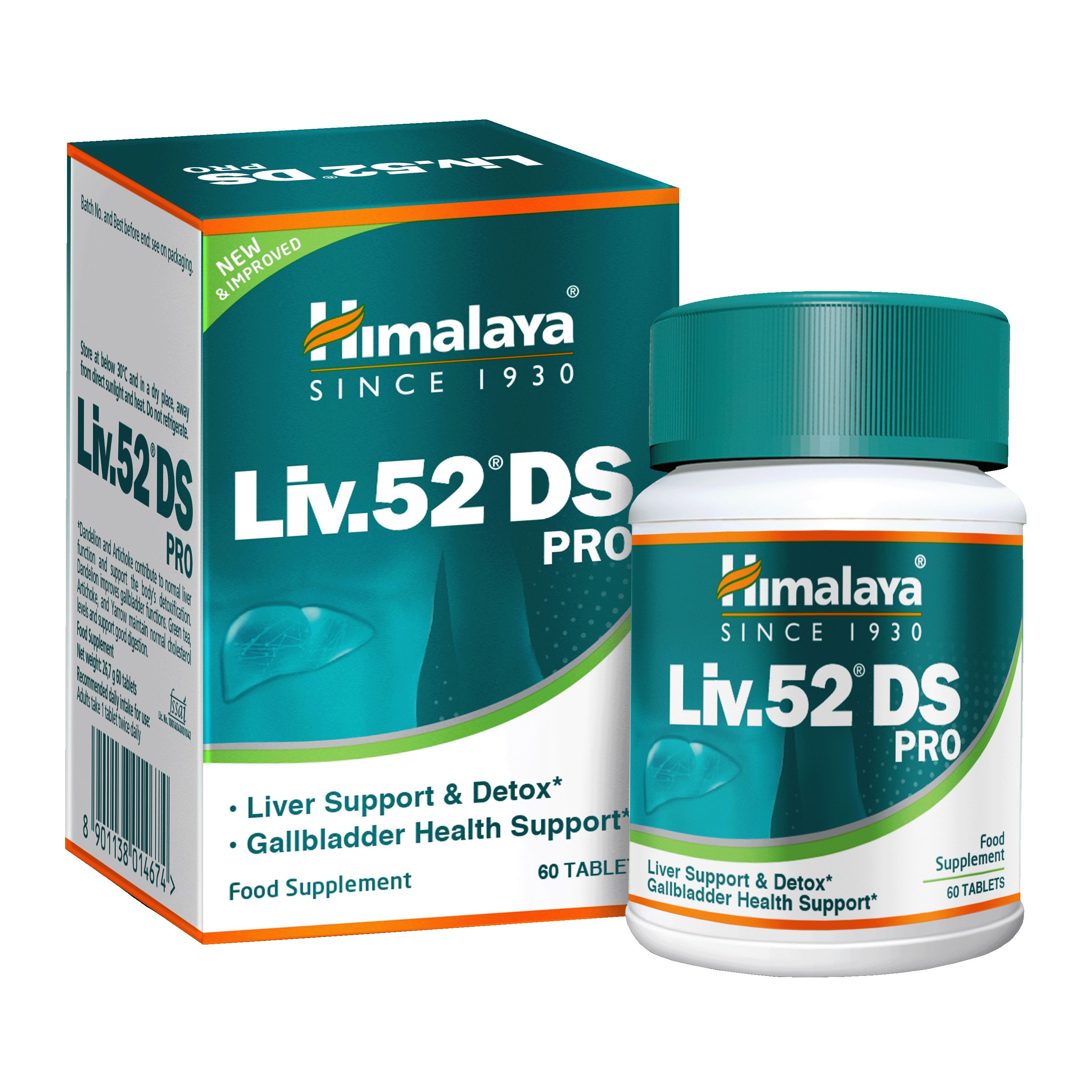 Himalaya Liv.52 DS PRO – Leberunterstützung Pflanzenextrakte Tabletten 60 St