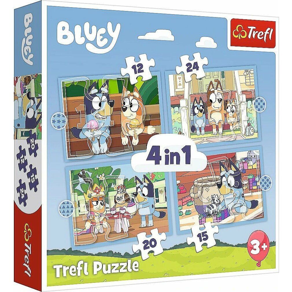 Bluey 4in1 Puzzle 12/15/20/24 Teile