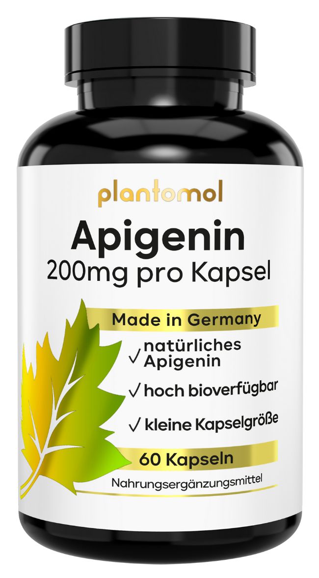 plantomol® Apigenin Kapseln 200mg aus Kamille-Extrakt mit Piperin