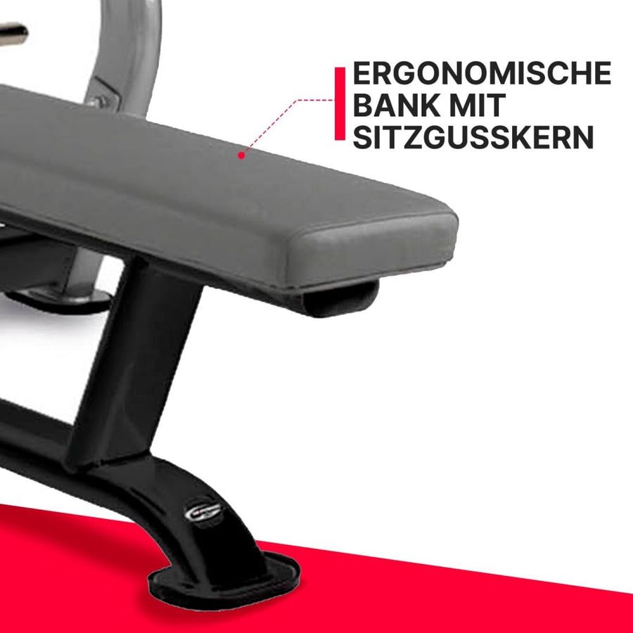 Sport-Knight® Profi Flachdrückbank Schwarz