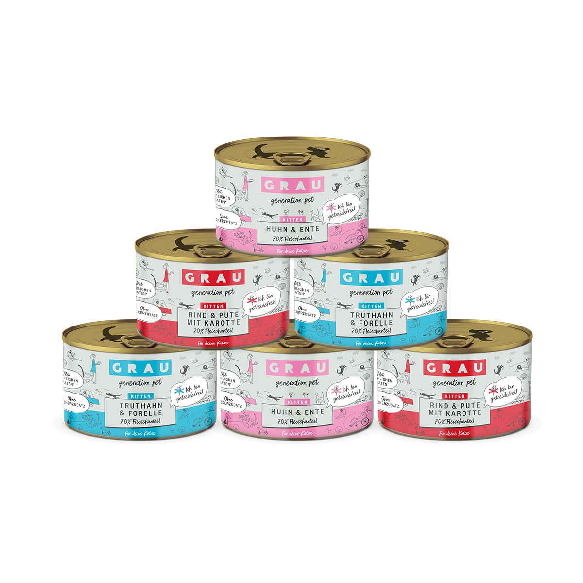 GRAU Mischtray Kitten Generation Pet