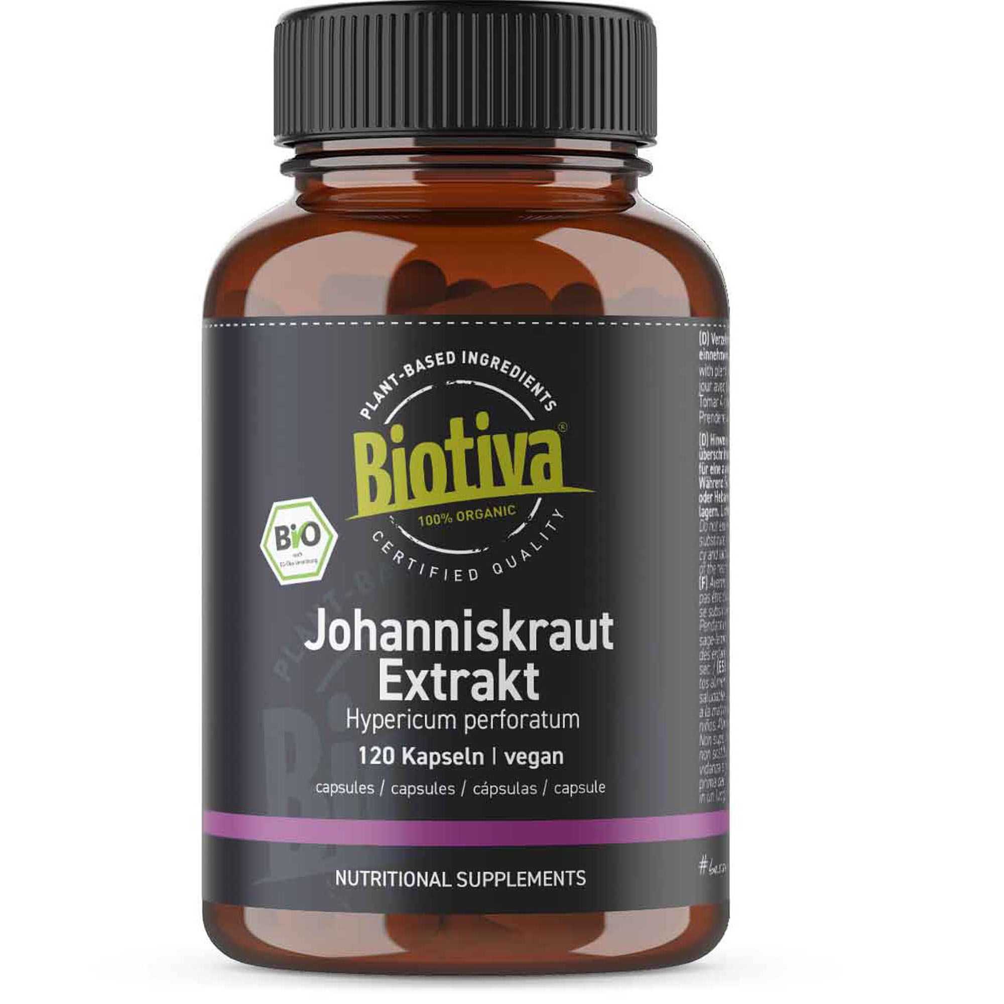 Biotiva Johanniskraut Extrakt Kapseln Bio