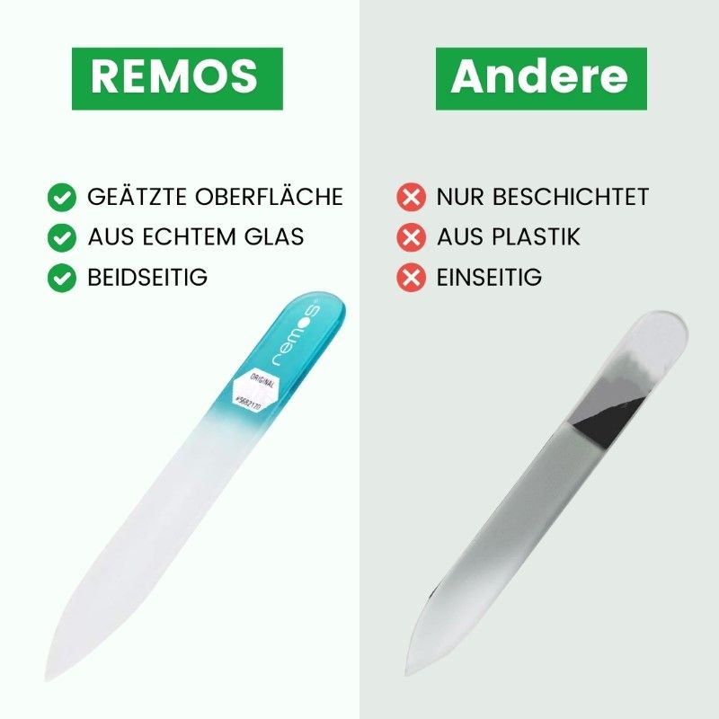REMOS Glasnagelfeile 8 cm, beidseitig