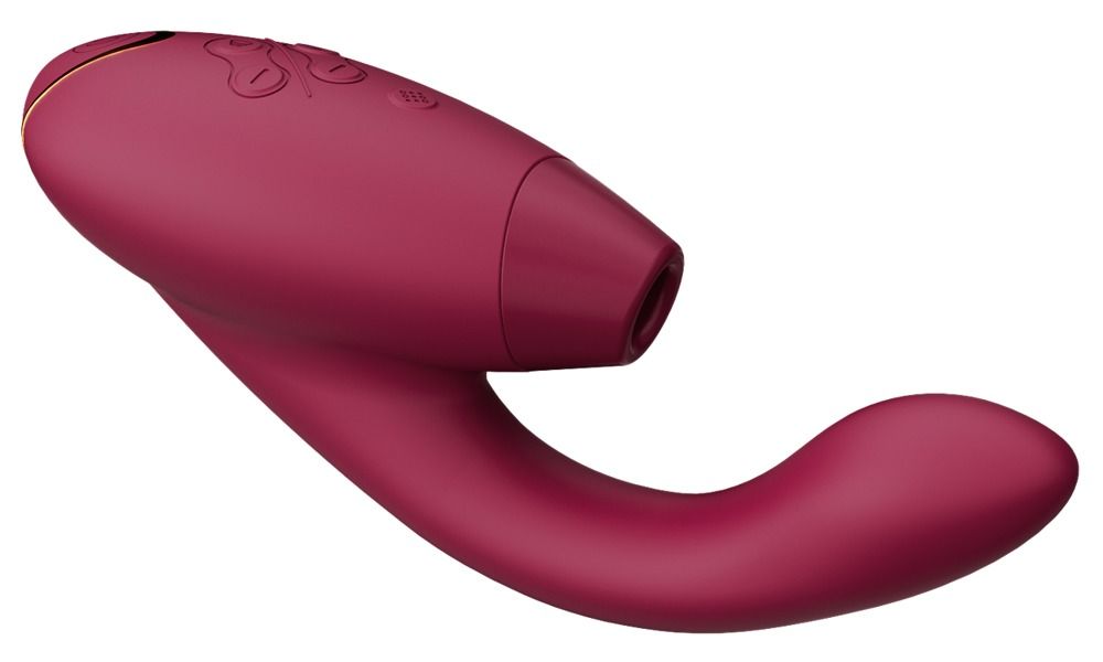 Womanizer Duo 2 Druckwellenstimulator mit G-Punkt Vibrationsarm rot