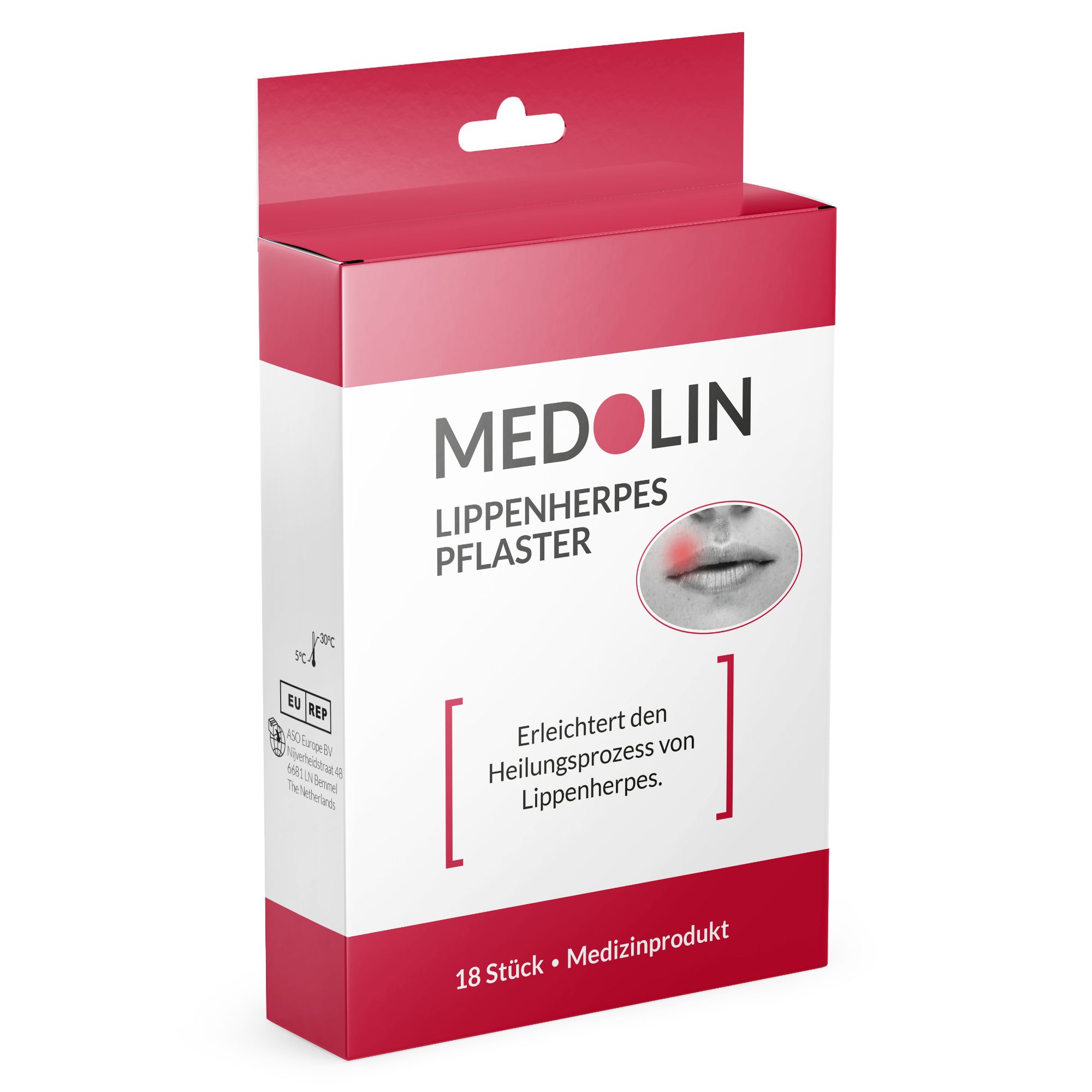 Medolin® Herpes Pflaster - Herpespflaster Patches bei Lippenherpes 18 St
