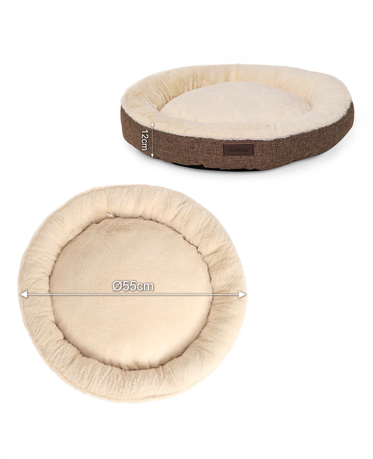 lionto Rundes Hundebett - Donutbed