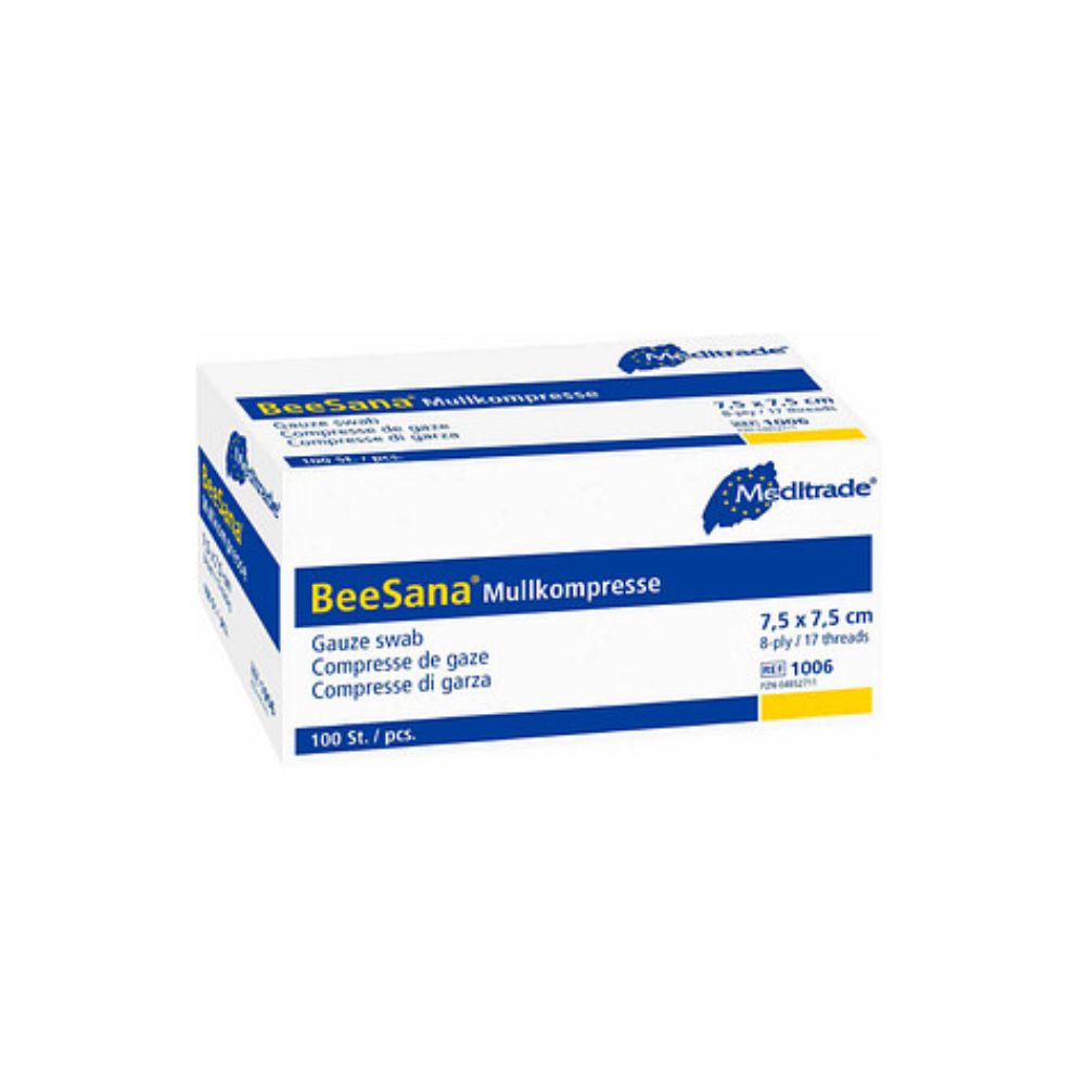 Mullkompressen 8 fach 7,5 x 7,5 cm unsteril