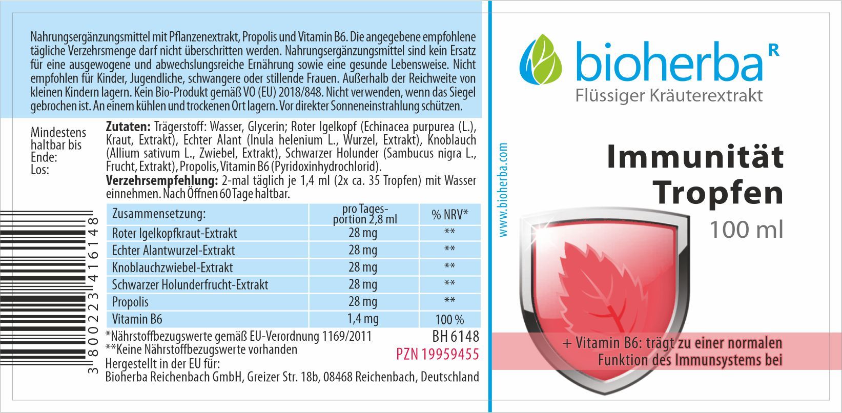 Immunität Tropfen Tinktur 100 ml  PZN 18215646