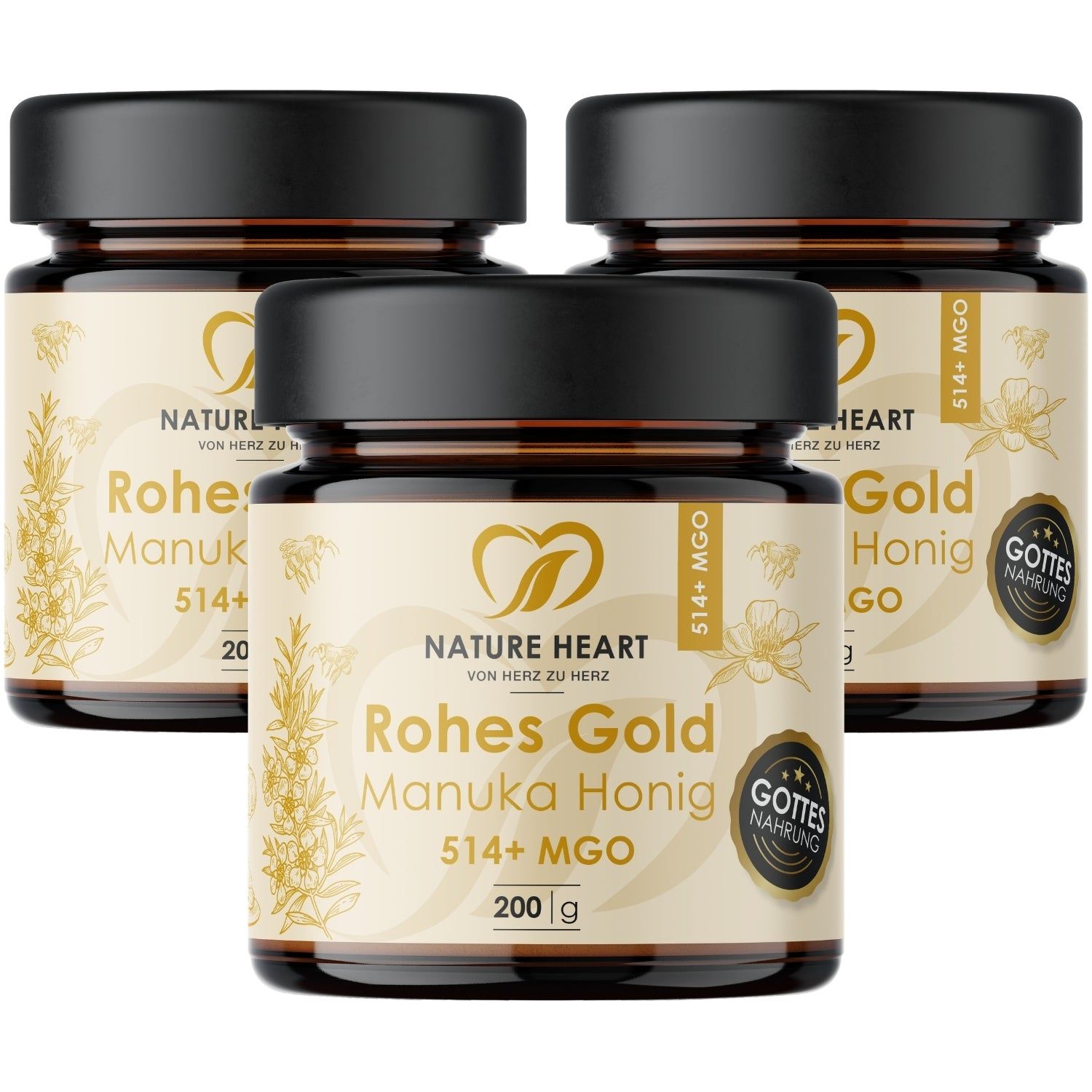 Nature Heart Rohes Gold - Manuka Honig 514+ MGO