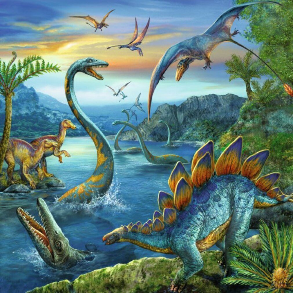 Ravensburger Ravensburger 09317 Puzzle Faszination Dinosaurier 3 x 49 Teile