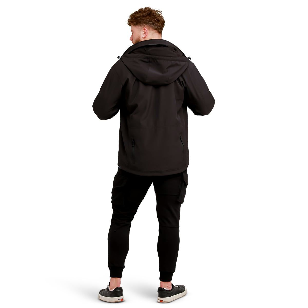 GymBeam Softshell-Jacke Herren Regular mit Kapuze Schwarz
