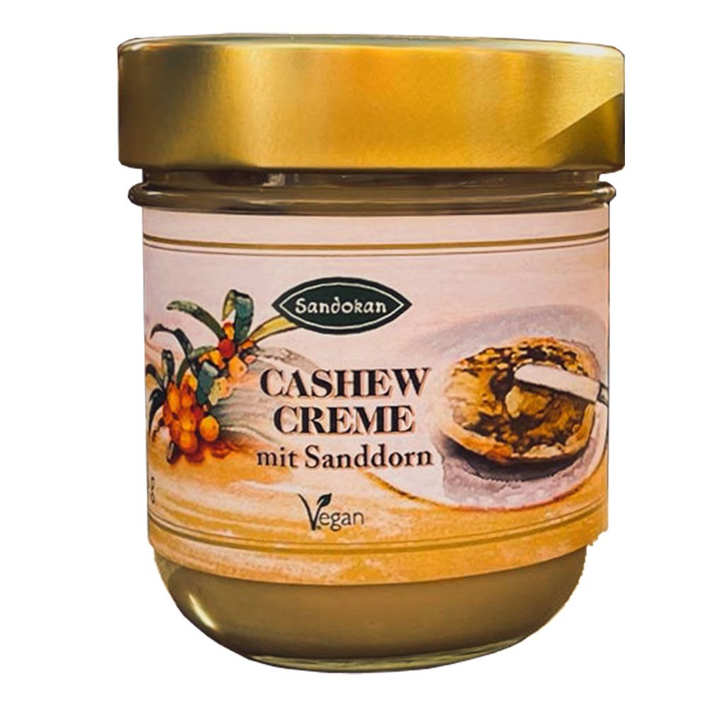 Cashew-Creme mit Sanddorn