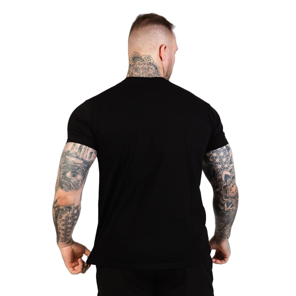 GymBeam T-Shirt Herren regular Kurzarm Grow Schwarz