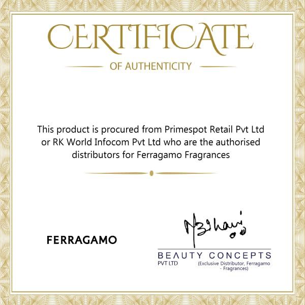 Echtheitszertifikat mit Text und Unterschrift. Erwähnt Primspot Retail Pvt Ltd und RK World Infocom Pvt Ltd.