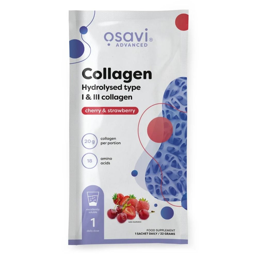Osavi Hydrolysiertes Kollagen Typ I & III, Kirsch-Erdbeere