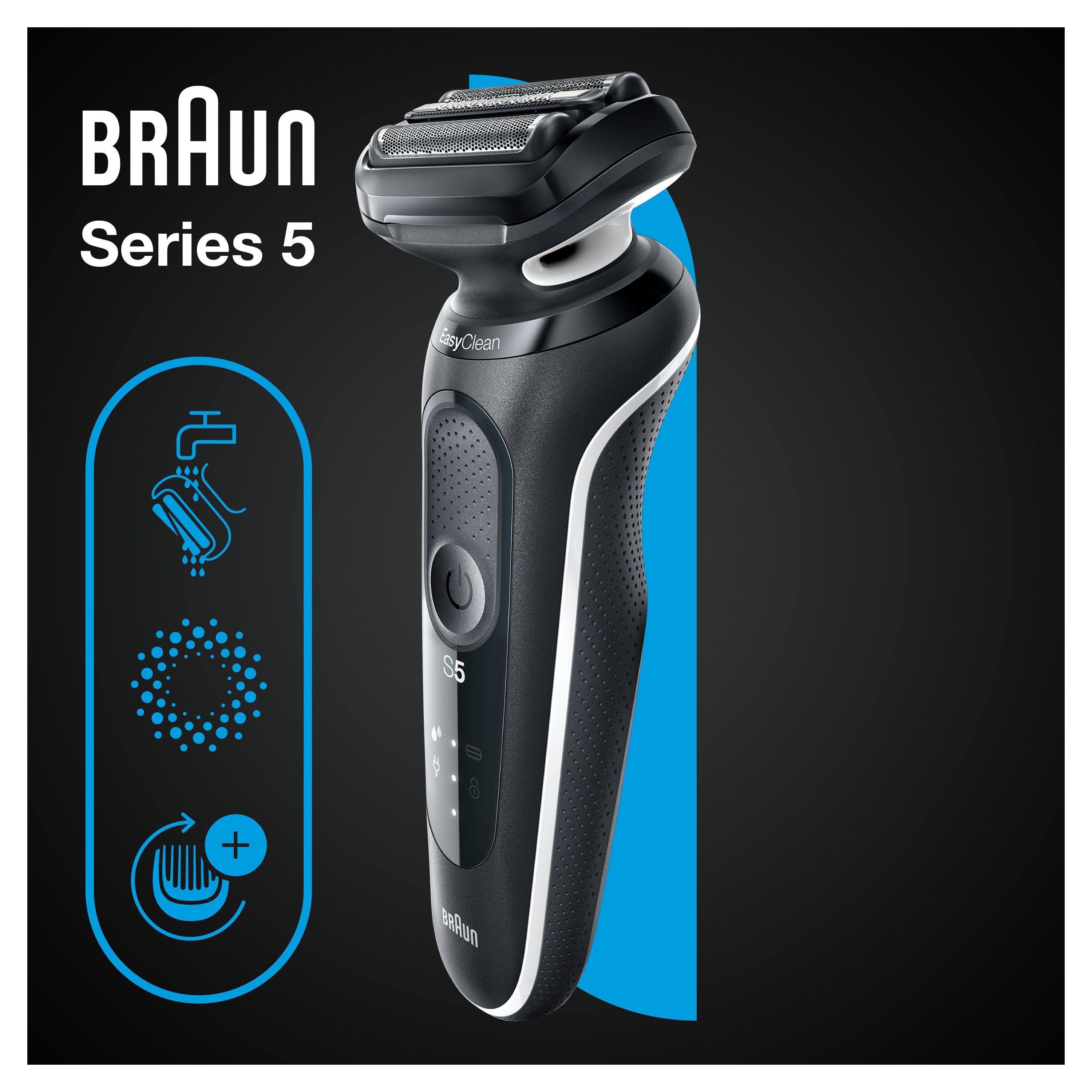 Braun - Elektrischer Rasierer für Männer "Series 5 -  51-W1000s" in Schwarz