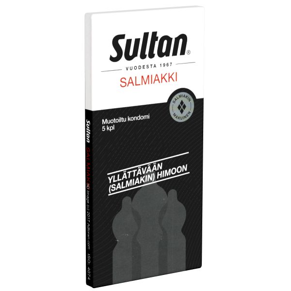 Sultan *Salmiakki* anatomische Kondome mit Salmiak-Lakritz-Aroma