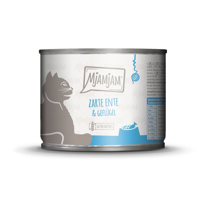 MjAMjAM - zarte Ente & Geflügel an leckeren Möhrchen 200 g Futter