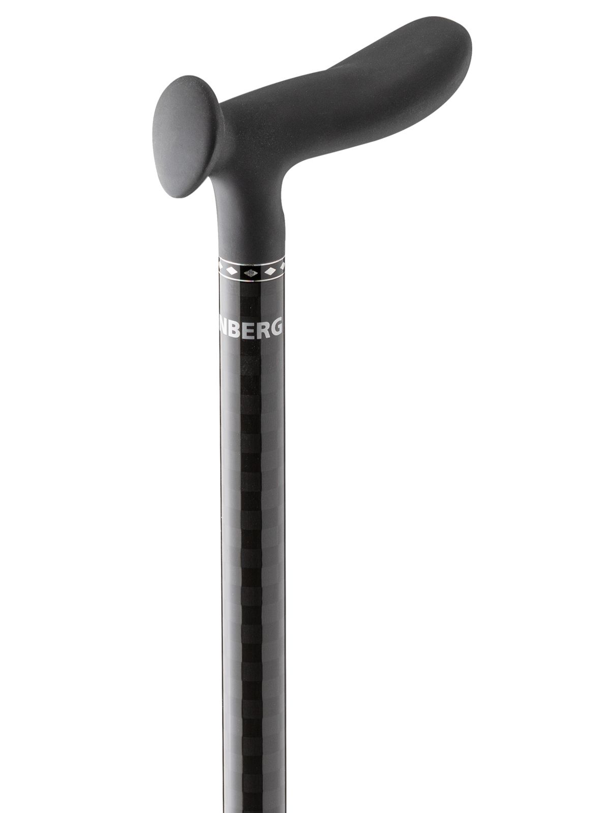 Ossenberg Carbonstock 120 kg – Druckknopf – Soft-Entenschnabelgriff – anthrazit Schachbrett